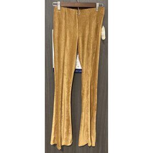 Altard State Sweatpants Womens Medium Brown Flared Soft Lounge Faux Corduroy NEW